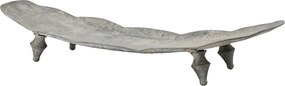 Šedý antik zinkový podnos s nožičkami Tray Zinc Antique - 68 * 22 * 8 cm