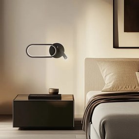 LED Nástenné svietidlo MONET LED/13W/230V + LED/2W 3000/4000/6000K čierna