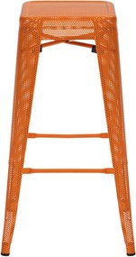 Kovová barová stolička Fletcher (SET 4 ks) - Oranžová