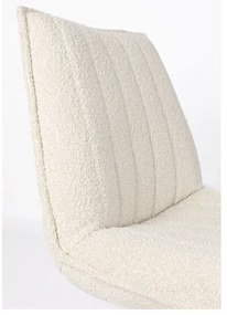 Biele kreslo z textílie bouclé Jax – White Label