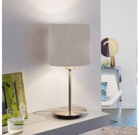 Eglo 54745 - Stolná lampa ANADIA 1xE14/40W/230V taupe/matný chróm