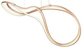 LED závesné svietidlo s kovovým tienidlom v zlatej farbe Nala – Trio Select