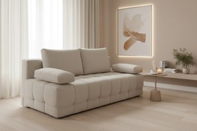 Rozkladacia pohovka Tuko s úložným priestorom – béžová pletenina Freya 210.03