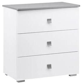 Komoda PABIS 87x83 cm biela/šedá