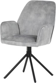 Jedálenská stolička Autronic 59x90 cm sivá látka HC-511 SIL4