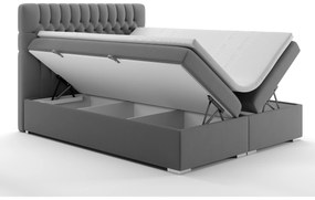 Kontinentálna posteľ 140 cm Daliny (sivá) (s úložným priestorom). Vlastná spoľahlivá doprava až k Vám domov. 1020257