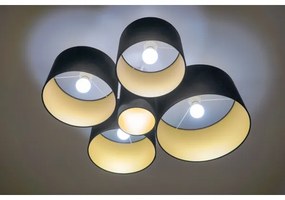 Duolla - Stropné svietidlo ROLLER PENTO 5xE27/60W/230V čierna/zlatá