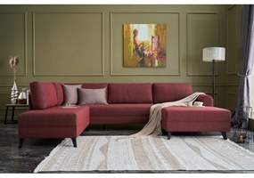 Rohová pohovka v tehlovej farbe (do tvaru "U") Belen – Balcab Home