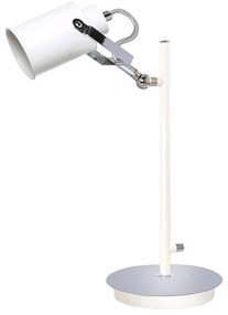 Retro stolová lampa 1xE27 60W chróm / biela
