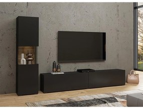 Obývacia stena malá Ava 09 čierna onyx/wotan