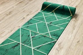 Behúň EMERALD exkluzívny 1012 glamour, marmur, geometrický zelený/zlatý