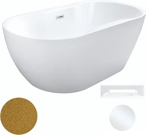 Besco Akrylátová voľne stojaca vaňa Navia Glam Z 140x75 (150x80, 160x80) BESCO-Typ výpuste: Click-Clack s prepadom, grafit, BESCO-Rozmery: 150x80, BE…
