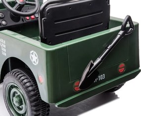 LEAN CARS JH-103 Armádne zelené auto na batérie 4x4