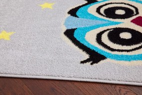 Koberec Agnella Funky Top Owl sivý