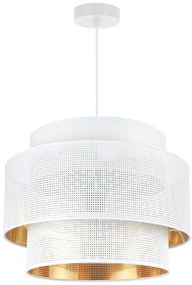 Závesné svietidlo Asti, 1x biele PVC tienidlo, (fi 40cm), g, w