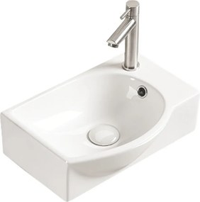 Mexen Mista ľavé umývadlo na dosku 40 x 28 cm, biele - 22174000L