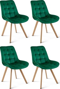 Jedálenská stolička SORIA VELVET, zelená