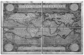 Obraz na plátne - Starožitná mapa sveta 1102QC (90x60 cm)