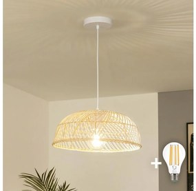 Brilagi - LED luster na lanku CERIA BOHO 1xE27/40W/230V pr. 40 cm ratan