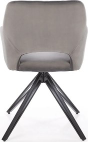 Jedálenská otočná stolička BELEN - šedá