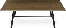 Jedálenský stôl 220x90 cm HT-T1822 WAL orech / čierne nohy