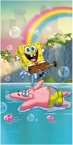 Bavlnená detská osuška 70x140 cm Sponge Bob "Tropical Duo" – Jerry Fabrics