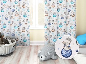 Biante Detský bavlnený záves Sandra SA-644 Malý modrý princ na bielom 150x210 cm