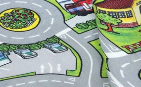 BO-MA, Protišmykový kusový koberec Cesty, 140x200, viacfarebná, detská izba