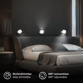 Briloner 3896016 - LED stmievateľné nabíjateľné nástenné svietidlo TARI LED/1,6W/5V 1500 mAh biele