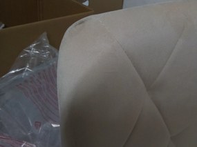 AKCIA Krémová zamatová stolička LIBRA BUTTER CREAM II. akosť