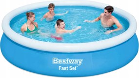 Veľký Záhradný Bazén Okrúhly Rodinný Pvc 366x76 cm Bestway 5377 l
