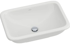 VILLEROY &amp; BOCH Loop &amp; Friends obdĺžnikové zápustné umývadlo bez otvoru, s prepadom, 675 x 450 mm, biela alpská, 61452001