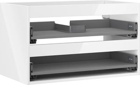 Mexen Box-A, závesná skrinka 80 cm, 2 zásuvky, biela lesklá, 91AX0-0800-470-2-00