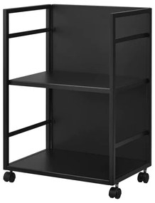 Čierny kovový pojazdný regál 42x60 cm Tower – YAMAZAKI