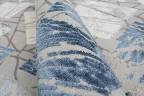 Koberec ASTHANE svetlý sivý / tmavý modrý E464A