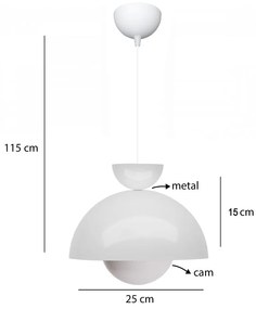 Závesné svietidlo s kovovým tienidlom ø 25 cm Arta – Opviq lights