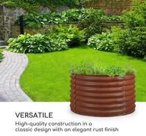 Blumfeldt Rust Grow, vyvýšený záhon, záhradný záhon, pozinkovaný oceľový plech, hrdzavá úprava