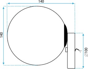 Toolight - Sklenená nástenná lampa APP949-1W Kinkiet, čierna, OSW-03209