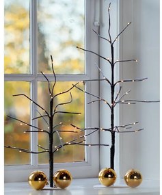 SIRIUS LED svetlo na stromček, hnedé, zasnežené, 50 cm