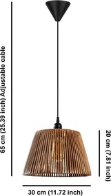 Čierno-béžové závesné svietidlo ø 30 cm Cone – Opviq lights