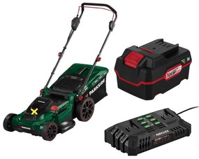 Parkside®  Aku kosačka Prma 40-Li D2 + 2x Akumulátor 20 V/4 Ah PAP 20 B3 + Dvojitá nabíjačka 20 V/4,5 A Pdslg 20 B1  (800009635)