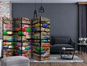 Paraván - Colourful Bricks II [Room Dividers]
