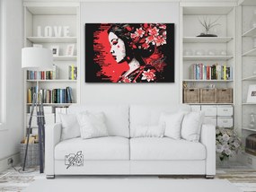 Gario Maľovanie podľa čísel Gejša Rozmery: 120 x 80 cm, Rámovanie: S vnútorným rámom