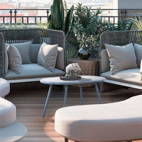 Konferenčný stolík Velva - v45 x 80 x 45 cm - Modrá