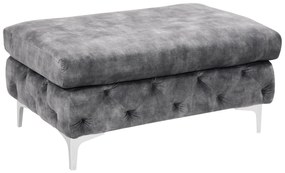 Taburetka moderná tmavosivá zamat