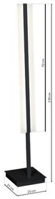 Stojacia LED lampa Ray, 1x LED 36w, 4000k, b