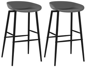Barové stoličky 2 ks sivé 248157