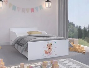 Kvalitná posteľ do detskej izby s motívom malej líšky 160 x 80 cm
