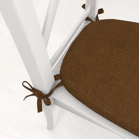 Biante Oblý podsedák z imitácie brúsenej kože Alcantara ALC-017 Hnedá hrdzavá - 39x37x3 cm