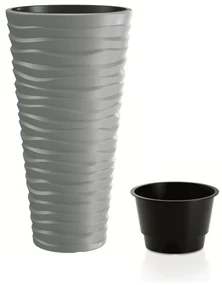 Prosperplast Kvetináč Sand Slim, sivá
